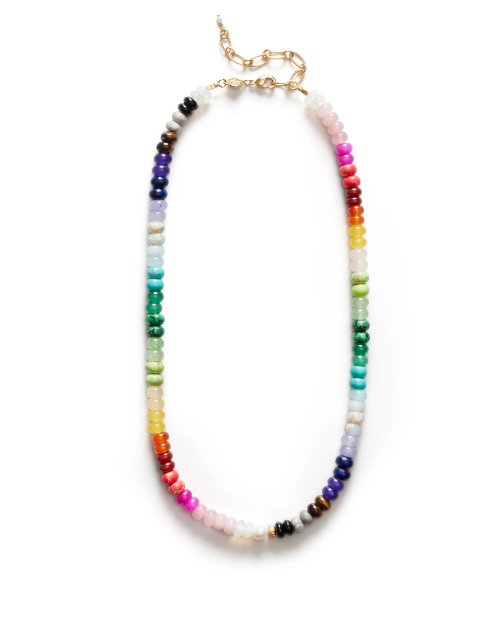 Anni Lu Colorful Iris Rainbow Glass Bead Necklace